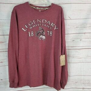 NWT Legendary Whitetail Relentless Long Sleeve Tee XL Deer Graphic